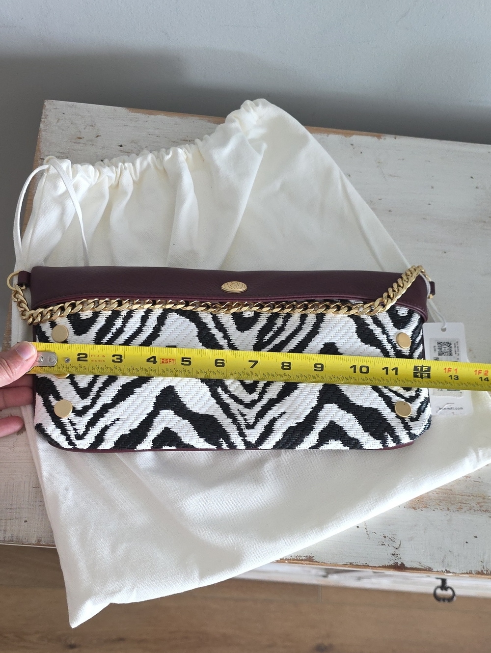 NWT Hammitt Invitation Clutch In Zebra - Picture 10 of 11